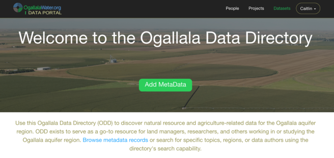 The Ogallala Data Directory: A Data Resource for the Ogallala Aquifer Region